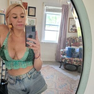 SOLD -- crochet crop top